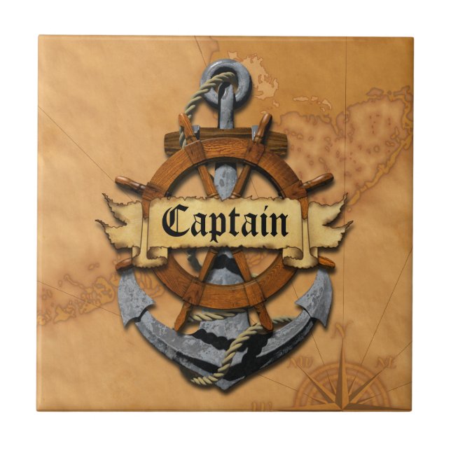Captain Anchor And Wheel Tile (Front)