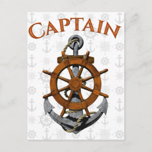 Captain Anchor Nautical Postcard
