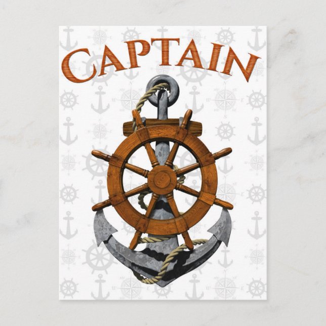 Captain Anchor Nautical Postcard (Front)