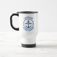 Captain anchor rope border boat name on banner