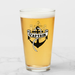 Captain Anchor Sailing Rope Nautical Glass