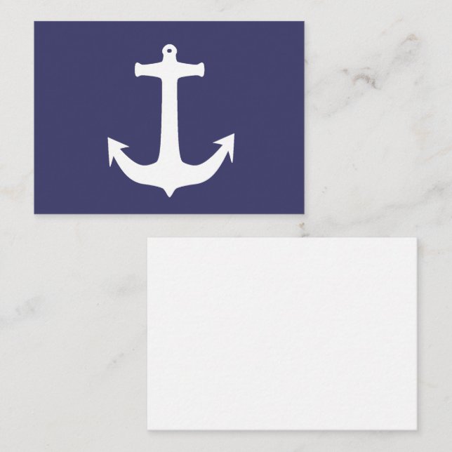 Captain Anchor Sea Ocean Sailing Enclosure Card (Front/Back)
