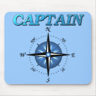 Captain And Compass Rose Mouse Mat
