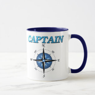 Captain And Compass Rose Mug