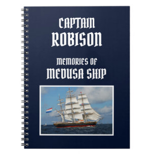 Captain and ship name notebook