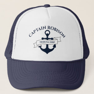 Captain and ship name trucker hat