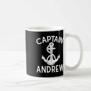 Captain Andrew Boating Boat Yacht Ship Anchor Coffee Mug