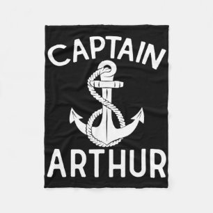 Captain Arthur Boating Anchor Boat Ship Yacht Fleece Blanket