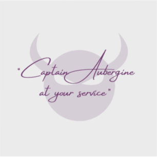 Captain Aubergine Vinyl Sticker