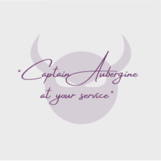 Captain Aubergine Vinyl Sticker