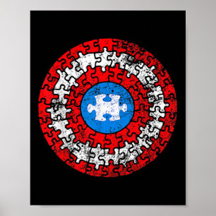 Captain Autism Superhero - Autism Awareness Poster