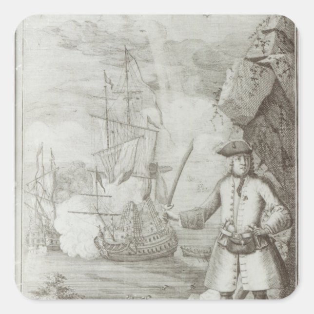 Captain Avery capturing Square Sticker (Front)