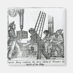 Captain Avery receiving three chests of Treasure Magnet