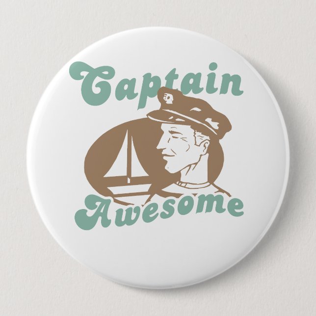Captain Awesome 10 Cm Round Badge (Front)