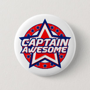 Captain Awesome 6 Cm Round Badge