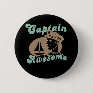 Captain Awesome 6 Cm Round Badge