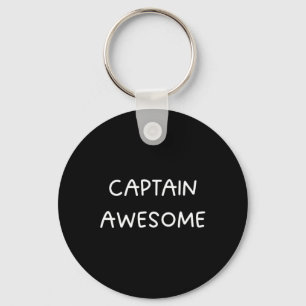 Captain Awesome Funny Boating Boat Captain Key Ring