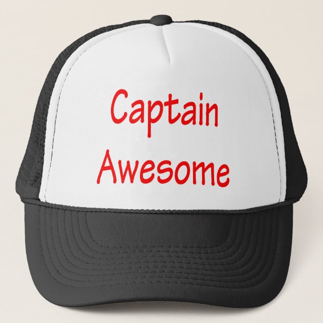 Captain Awesome Trucker Hat (Front)