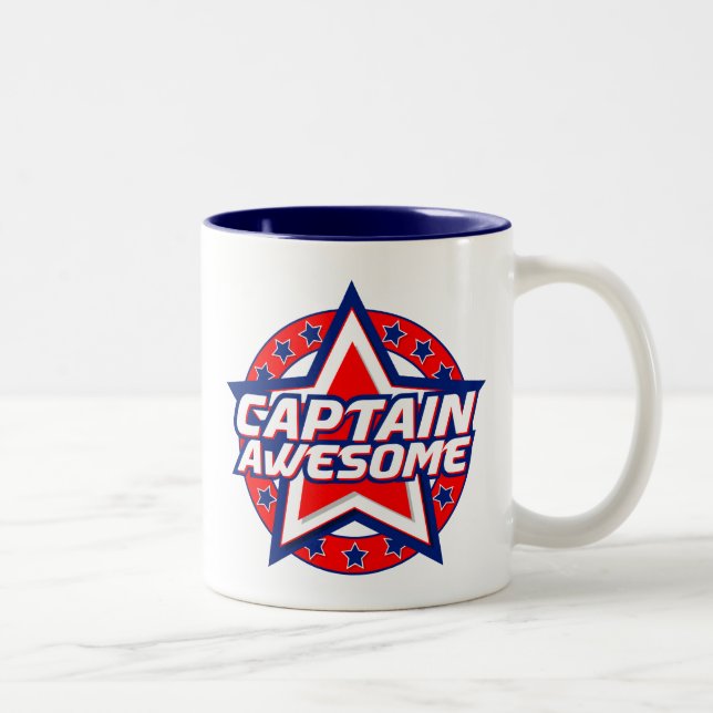 Captain Awesome Two-Tone Coffee Mug (Right)