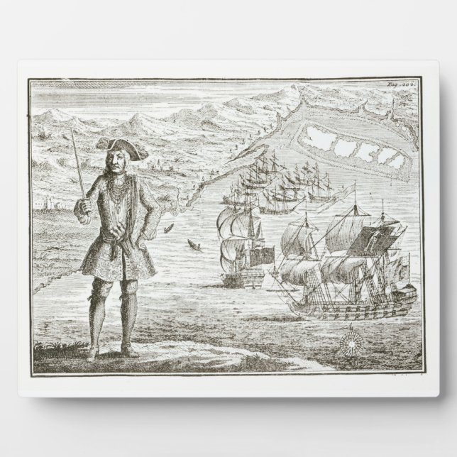 Captain Bartholomew Roberts (1682-1722) with two s Plaque (Front)