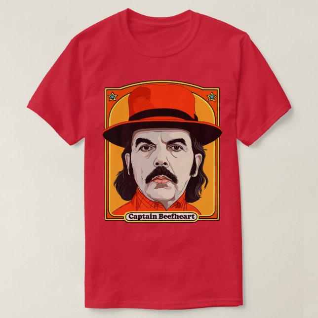 Captain Beefheart Retro Original Fan Illustration T-Shirt (Design Front)