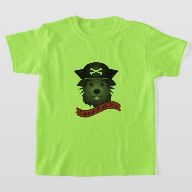 Captain Black Dog - Kids' Basic T-Shirt (Laydown)