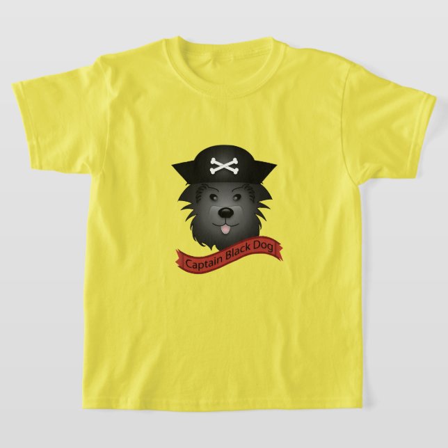 Captain Black Dog - Kids' Basic T-Shirt (Laydown)