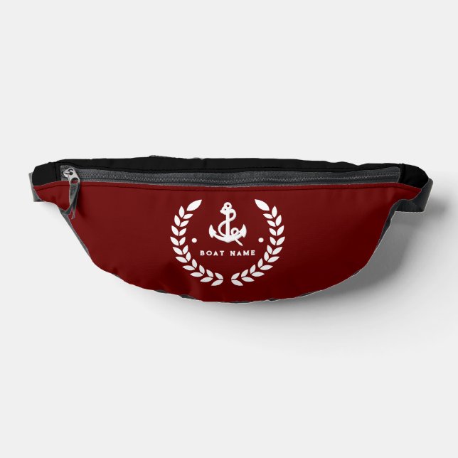 Captain Boat Name Nautical Anchor  Bum Bags (Lay Down)