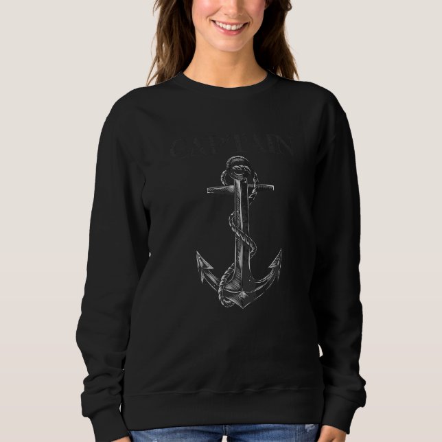 Captain Boat Owner  Boat  or First Mate Sweatshirt (Front)