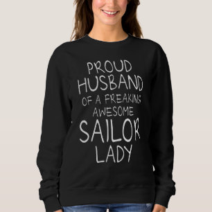 Captain Boat Sailing Navy Boating Sailor Husband Sweatshirt