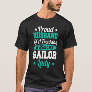 Captain Boat Sailing Navy Boating Sailor Husband T-Shirt