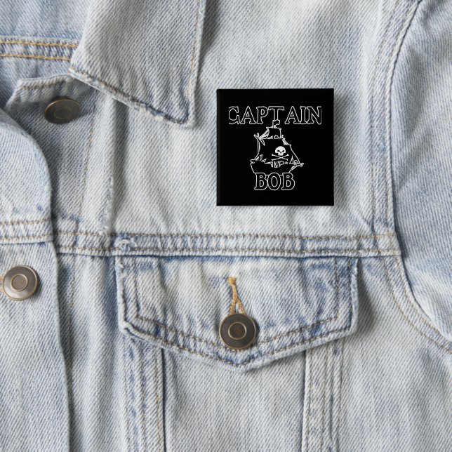 Captain Bob (Pirate Ship) 15 Cm Square Badge (In Situ)