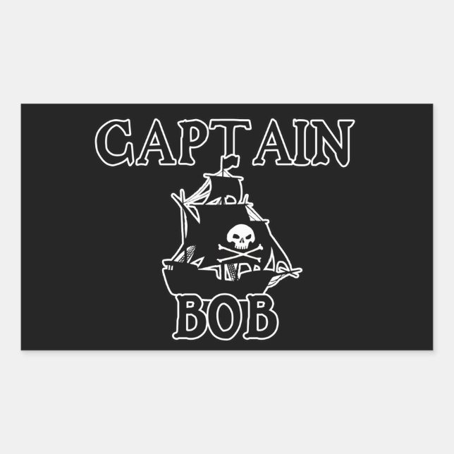 Captain Bob (Pirate Ship) Rectangular Sticker (Front)