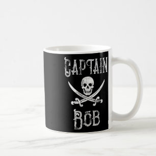 Captain Bob - Vintage Personalised Pirate Boating Coffee Mug