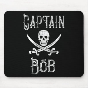 Captain Bob - Vintage Personalised Pirate Boating Mouse Mat