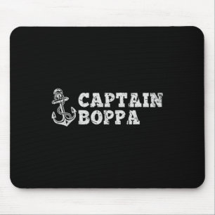 Captain Boppa Sailing Boating Vintage Boat Anchor Mouse Mat