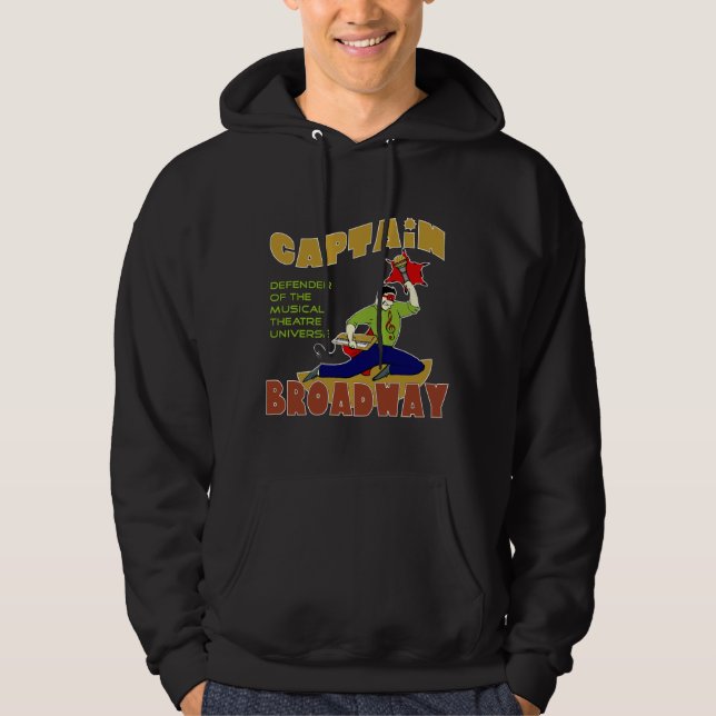 Captain Broadway (lite skin) Dark Hoodie (Front)