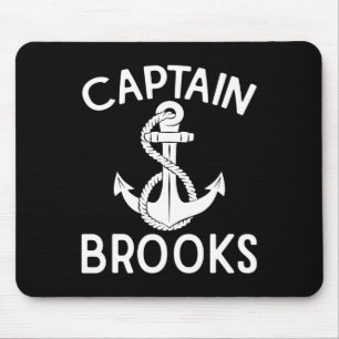 Captain Brooks Boating Yacht Anchor Boat Ship Mouse Mat