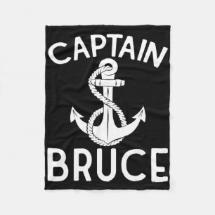 Captain Bruce Ship Yacht Boating Boat Anchor Fleece Blanket