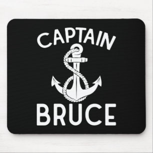 Captain Bruce Ship Yacht Boating Boat Anchor Mouse Mat