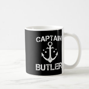 Captain Butler Funny Birthday Personalised Surname Coffee Mug