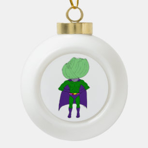 Captain Cabbage   Ceramic Ball Christmas Ornament