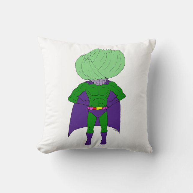 Captain Cabbage  Cushion (Front)