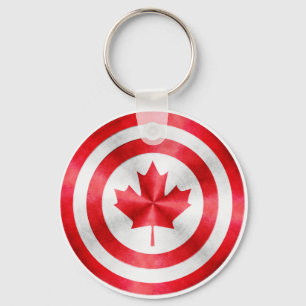 Captain Canada Hero Shield Key Ring