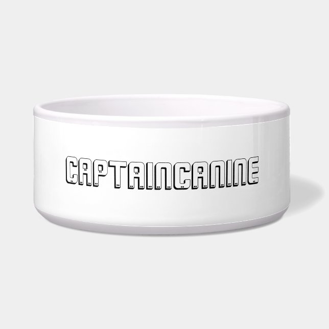 CAPTAIN CANINE DOG BOWL  (Front)