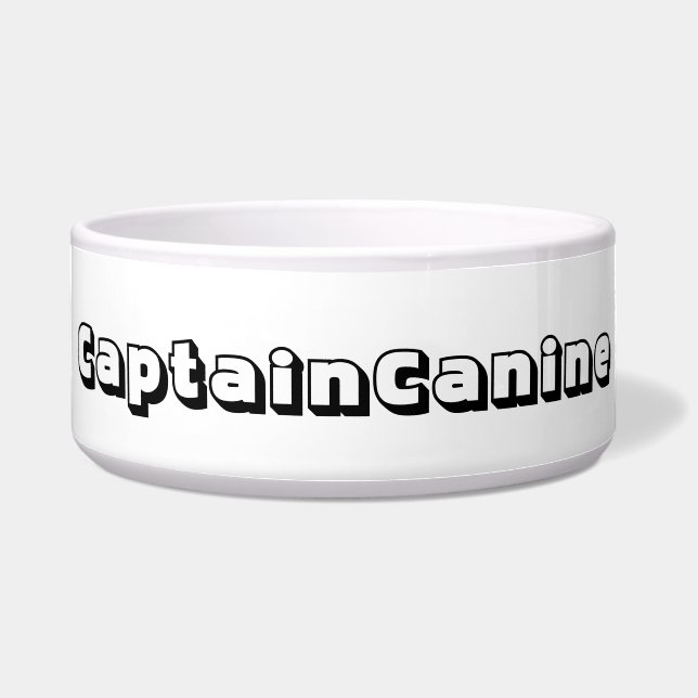 CAPTAIN CANINE DOG BOWL  (Front)