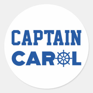 Captain Carol Classic Round Sticker