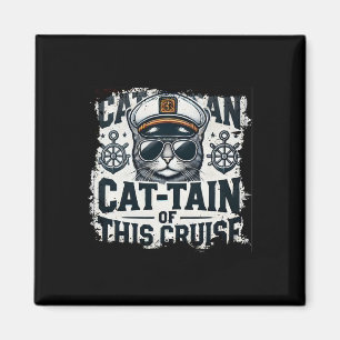 Captain Cat-tain Of Cruise Ship Sea Vacation Kitte Magnet