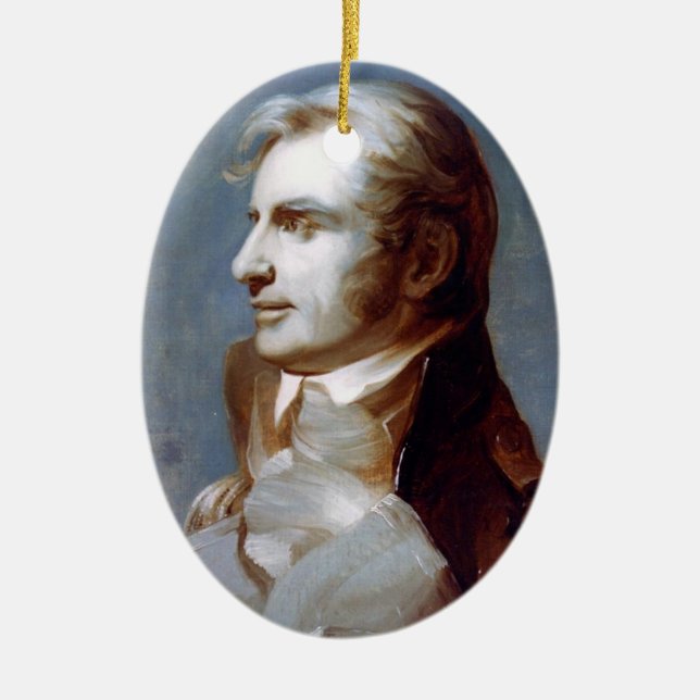 Captain Charles Stewart Ceramic Tree Decoration (Front)