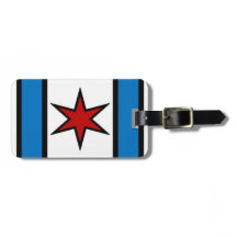 Captain Chicago Modern Shield Luggage Tag